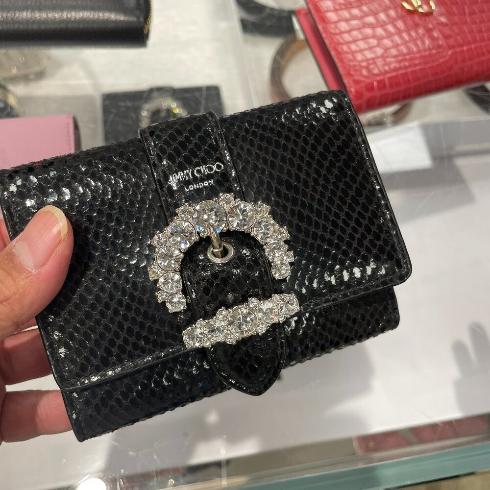 NWT jimmy choo cheri wallet lizard small wallet